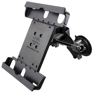 Dual Suction Cup EFB Mount with Retention Knob, and Large Tab-Tite™ Universal Tablet Holder